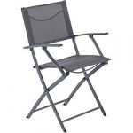 Naterial Cadeira de Metal Emys com Braços Antracite - 81956394