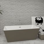 Obath Banheira Exenta City 170X80CM Pedra - 82268487