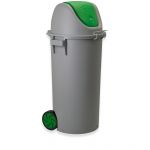Ding Contentor Lixo Eco Tampa Basculante e Rodas 80L 80L / 48X50X99CM - 01010178
