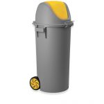 Ding Contentor Lixo Eco Tampa Basculante e Rodas 80L 80L / 48X50X99CM - 01010177