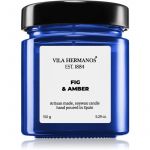 Vila Hermanos Apothecary Cobalt Blue Fig & Amber Vela Perfumada 150 G