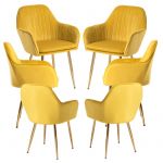 Conjunto 6 Cadeiras Chic Golden Amarelo