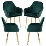 Conjunto 4 Cadeiras Chic Golden Verde