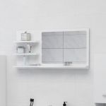 Espelho de Casa de Banho 90x10,5x45cm Contrap. Branco Brilhante - 805021