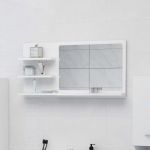 Espelho de Casa de Banho 90x10,5x45 cm Contraplacado Branco - 805015