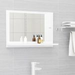 Espelho de Casa de Banho 60x10,5x37cm Contrap. Branco Brilhante - 804568