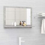 Espelho de Casa de Banho 60x10,5x37 cm Contrapl. Cinza Cimento - 804566