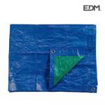 EDM Toldo 6X10MTS Dupla Face Azul/verde Anilhas de Metal 90GRS/M2