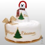 Best Art Towels Bolo de Natal Christmas Snowman Conjunto 3 Toalhas de Banho - PBAT0019