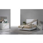 Bazar Mondiale Conjunto Quarto Chiado Cama + Mesa de Cabeceira + Cómoda + Moldura