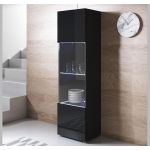 Móveis Bonitos Armário Modelo Luke V6 (40x167cm) Preta com Pés Standard - VISD006BLBLP-1BOX