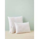 Vertbaudet Almofada Bebé Conforto Firme, em Microfibra, Fácil de Lavar, Resiste a Altas Temperaturas Branco Liso, 50x70,