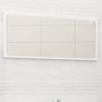 Espelho de Casa de Banho 80x1,5x37 cm Contraplacado Branco Brilhante - 804619