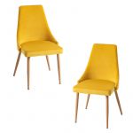 Conjunto 2 Cadeiras Stoik Wood Amarelo