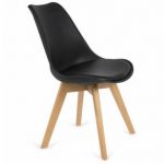 Impt-Home-Design Conjunto 4 Cadeiras Super Dereck. 42 cm (Largura) 81 cm (Altura) 46 cm (Fundo) Preto