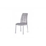 Impt-Home-Design Conjunto de 4 Cadeiras San Sebastián Velvet 96 cm (Altura) 42 cm (Largura) 55 cm (Fundo) Cinzento Claro