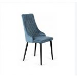 Impt-Home-Design Conjunto de 4 Cadeiras Imperial Velvet 94 cm (Altura) 48 cm (Largura) 57 cm (Fundo) Azul