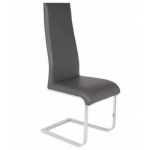 Impt-Home-Design Conjunto 4 Cadeiras Couro Sintético Nueva Salamanca. 45 cm (Largura) 110 cm (Altura) 55 cm (Fundo) Cinzento