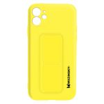 Wozinsky Capa iPhone 12 de silicone magnético amarelo - BACK-DURAN-YL-IP12