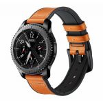 Bracelete Premium SiliconLeather para Realme Watch T1 - Black / Black