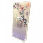 Capa Silicone Com Desenho Bling Glitter Xiaomi Redmi 9 6.53" Roxo Flowers Com Kickstand