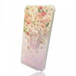 Xiaomi Capa Silicone Com Desenho Bling Glitter Redmi 9 6.53" Rosa Flowers Com Kickstand