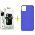 Skyhe Conjunto Skyhe 2x Película de Vidro Anti-spy + Capa para iPhone 13 Pro Max Silicone Liso Blue - 8434009701132