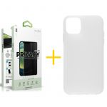 Skyhe Conjunto Skyhe 1x Película de Vidro Anti-spy + Capa para iPhone 13 Pro Max Silicone Liso Clear Fosco - 8434009701057