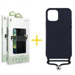 Skyhe Conjunto Skyhe 2x Película de Vidro Anti-spy + Capa para iPhone 13 Pro Max Gel Rope Black - 8434009700692