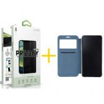 Skyhe Conjunto Skyhe 1x Película de Vidro Anti-spy + Capa para iPhone 13 Pro Max Gandy Flip Cover Blue - 8434009700500