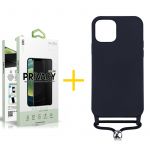 Skyhe Conjunto Skyhe 1x Película de Vidro Anti-spy + Capa para iPhone 13 Pro Gel Rope Black - 8434009699187