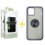 Skyhe Conjunto Skyhe 2x Película de Vidro Anti-spy + Capa para iPhone 13 Pro Gel Bumper Ring Black - 8434009699149