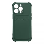 Capa iPhone 13 Pro Silky Verde Meia Noite com Suporte de Cartões