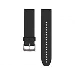 Garmin Bracelete QuickFit 22 Black/Silver Silicone - 010-12500-00