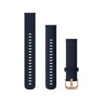 Garmin Braceletes De Desbloqueio Rápido (18 mm) - Azul Marinho/Ouro Rosa
