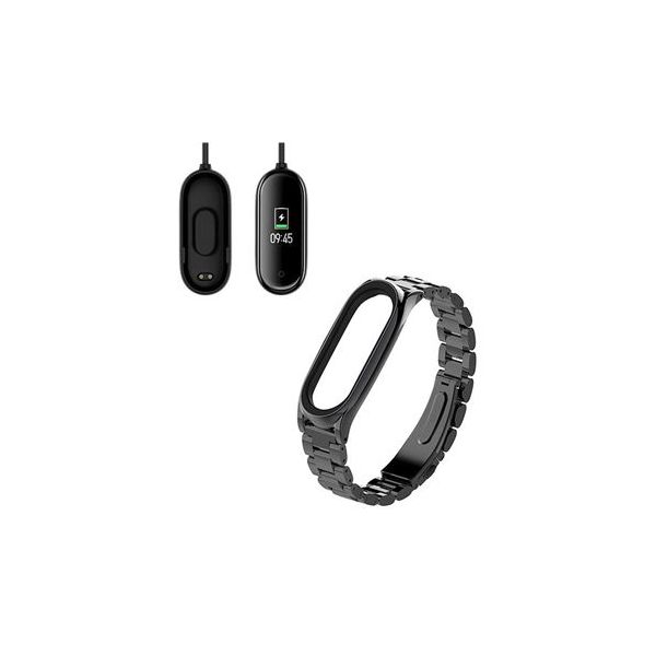 Kit Pulseira Bracelete Aço Stainless Lux Ferramenta Carregador Usb