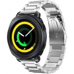 Pulseira Bracelete Aço Stainless Lux + Ferramenta - Samsung Galaxy Watch Active2 4G - 44mm - Cinza