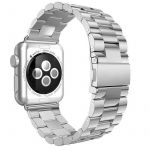 Pulseira Bracelete Aço Stainless Lux + Ferramenta - Apple Watch Serie 5 - 44mm - Cinza