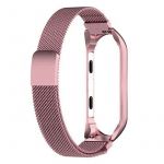 Bracelete Xiaomi Mi Band 3 / 4 Metal Rosa