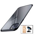 Kit Vidro Temperado CeramicGlass Full Cover + Capa SlimArmor + Suporte Magnético de Carro para iPhone 13 Pro - Black
