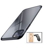 Kit Vidro Temperado CeramicGlass Full Cover + Capa SlimArmor + Suporte Magnético L Safe Driving Carro para iPhone 13 - Black