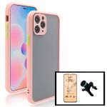 Kit Capa Traseira Proteção Camara + Vidro Temperado Ceramica Full Cover + Suporte Magnético Com Pernas para iPhone 13 Pro Pink - 7427285654552