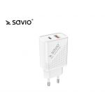 Savio Carregador Quick Charge 3.0 USB/USB-C White LA-04