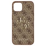 Guess Capa iPhone 13 Mini Bi-material Padrão 4g com Logotipo Castanho - Back-4gmgbr-13mi