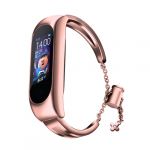 Bracelete Xiaomi Mi Band 3 / 4 / 5 / 6 Metal Classic Pink