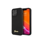 Guess Capa Silicone Vintage Logo para iPhone 13 Pro Max Black