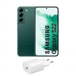 Pack Samsung Galaxy S22 5G 6.1'' Dual SIM 8GB/128GB Green + Carregador 25W