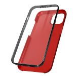 Avizar Capa iPhone 13 Pro Max Traseira Rígida Vermelho e Frontal Flexível Transparente - TPGLASS-RD-13PM