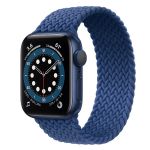 Bracelete Braided Solo NylonSense para Apple Watch Edition Series 7 - 41mm (Pulso:165-176mm) - Blue Escuro