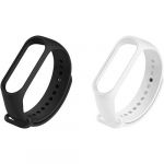 4-OK Pack 2 Braceletes para Xiaomi Mi Band 6/5 White / Black